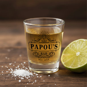 Copo De Shot Ano de Bar de Papou Personalizado Estabelecido