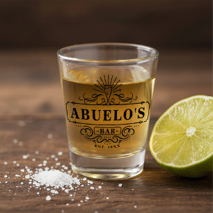 Copo De Shot Ano de Bar do Abuelo Personalizado Estabelecido