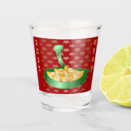 Copo De Shot Ano Novo Chinês do Dinheiro da Fortuna de Cobra 20