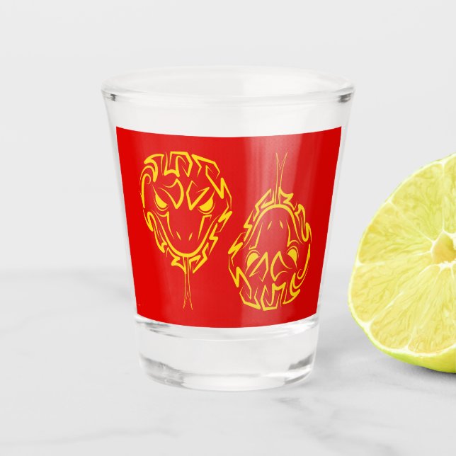 Copo De Shot Ano Novo Lunar Chinês do Cobra 2025 4723 Madeira (Frente)