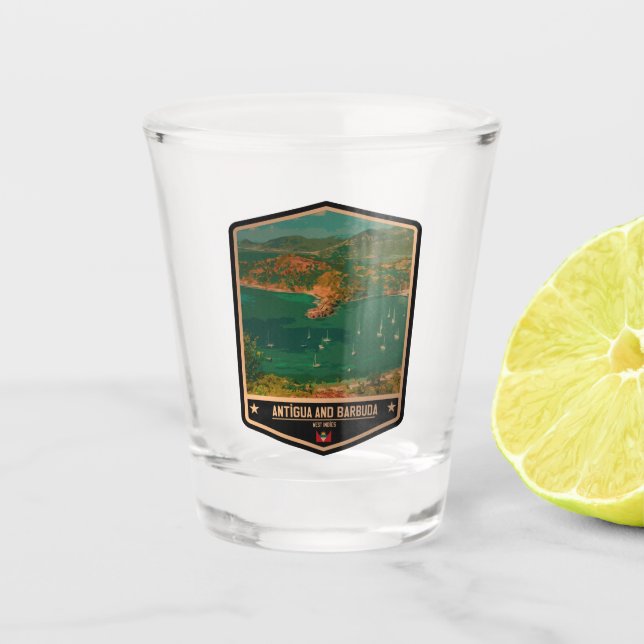 Copo De Shot Antígua e Barbuda (Frente)