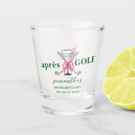 Copo De Shot Aprés Golf Martini Coquette Bow Bachelorette Party