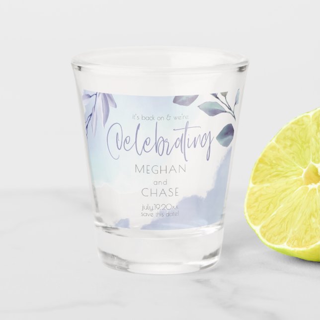 Copo De Shot Aqua Aqua Lilac da Aquarela deixa de salvar a data (Frente)