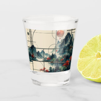 Copo De Shot Aquarela Chinesa