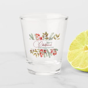 Copo De Shot Aquarela Elegante de Natal