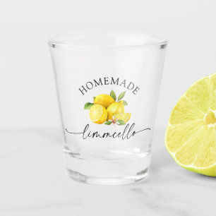 Copo De Shot Aquarela Limões Caligrafia Homemade Limoncello