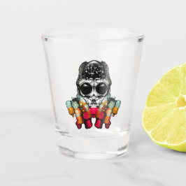 Copo De Shot Aranha Bonita de Outono com Chapéu de Gota de Orva