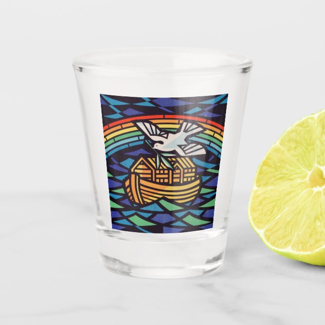Copo De Shot Arca de Noé com Espírito Santo (Frente)