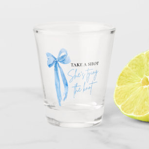 Copo De Shot Arco Azul Dusty Ela é Chá de panela Casando