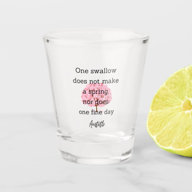 Copo De Shot Aristotle Spring Quote Decor For Home  (Frente)