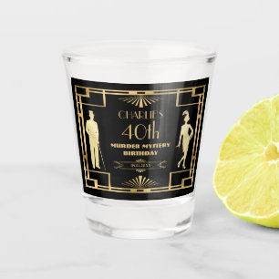 Copo De Shot Art Deco Gatsby 20 Assassinato Mistério Dourado An