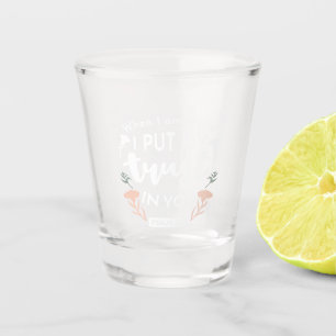 Copo De Shot Arte Cristã Floral Escura - Salm 56:3
