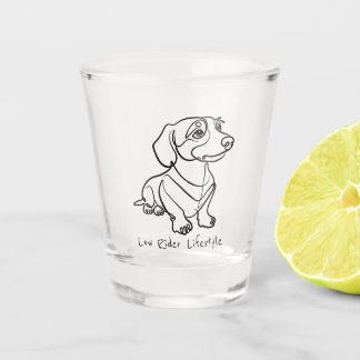Copo De Shot Arte em Linhas de Dachshund - Estilo de Vida Low R