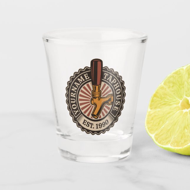 Copo De Shot Artesanato DE NOME Personalizado Bar de cervejaria (Frente)