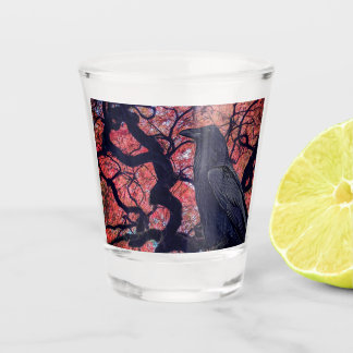 Copo De Shot Árvore mapeada japonesa preto e verde