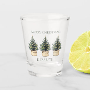Copo De Shot Árvores de Natal Mínimas Russas