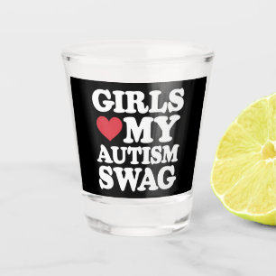 Copo De Shot As Meninas Amam Meu Estilo Autista Divertido Consc