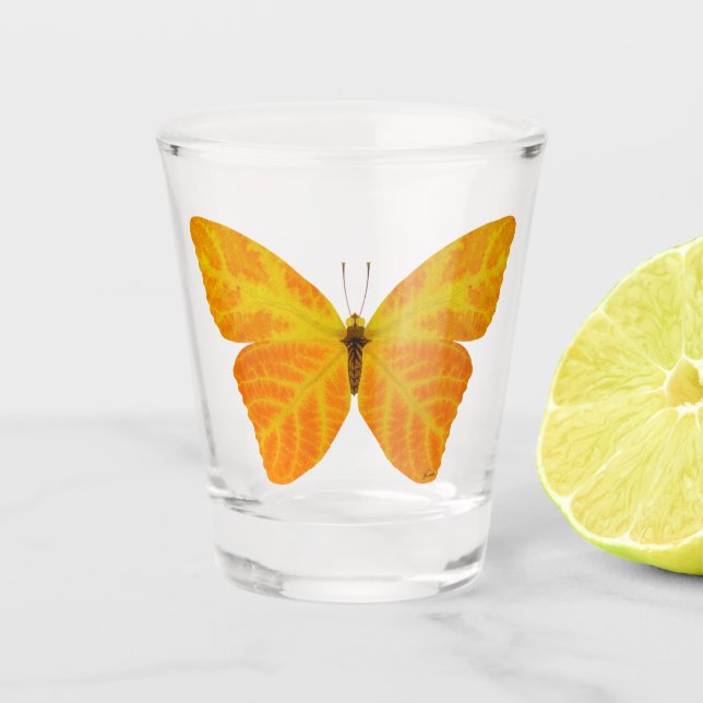 Copo De Shot Aspen Leaf Butterfly 3 (Frente)