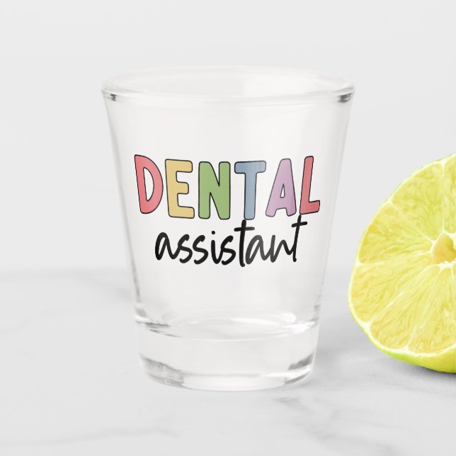 Copo De Shot Assistente dentário | Presentes para Dentista Assi (Frente)
