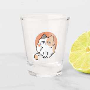Copo De Shot Atitude de Gato Preguiçoso – Muito Entediado para 