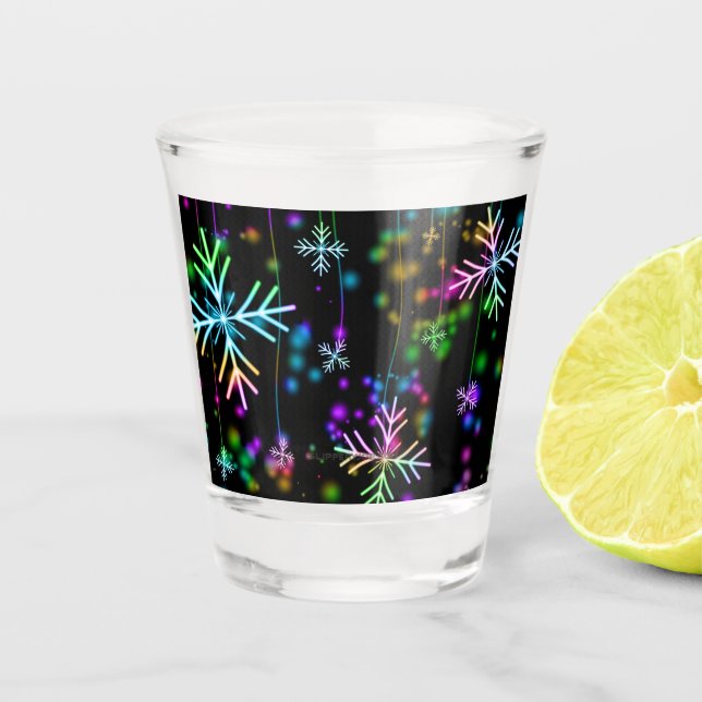 Copo De Shot atmosfera festiva e animada de Natal do SlipperyJo (Frente)