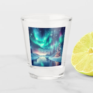 Copo De Shot aurora borealis/Natal/Inverno