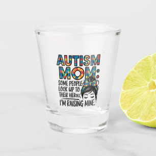 Copo De Shot Autismo Mãe Algumas Pessoas Olham para os Heróis