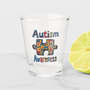 Copo De Shot Autismo Mamãe Quebra-cabeça Piece Coquette Arco Fr