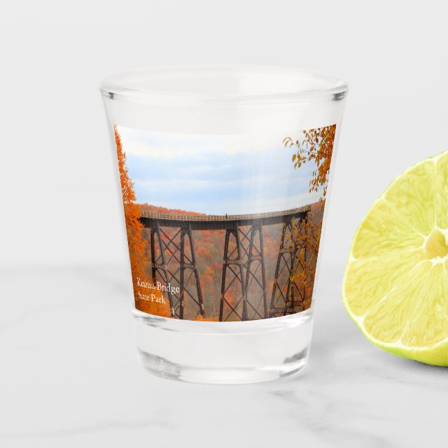 Copo De Shot Autumn Na Ponte Kinzua Souvenir (Frente)