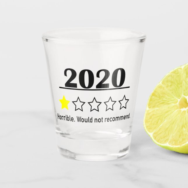 Copo De Shot Avaliação Horrível 2020 (Frente)
