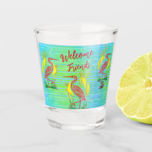 Copo De Shot Aves Tropicais