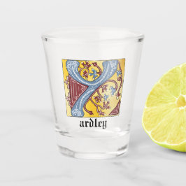 Copo De Shot Azul Medieval e Vermelho Ivy Iluminado - Letra Y