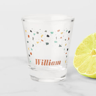 Copo De Shot Azulejo Terrazzo Confetti Modern Style Personaliza