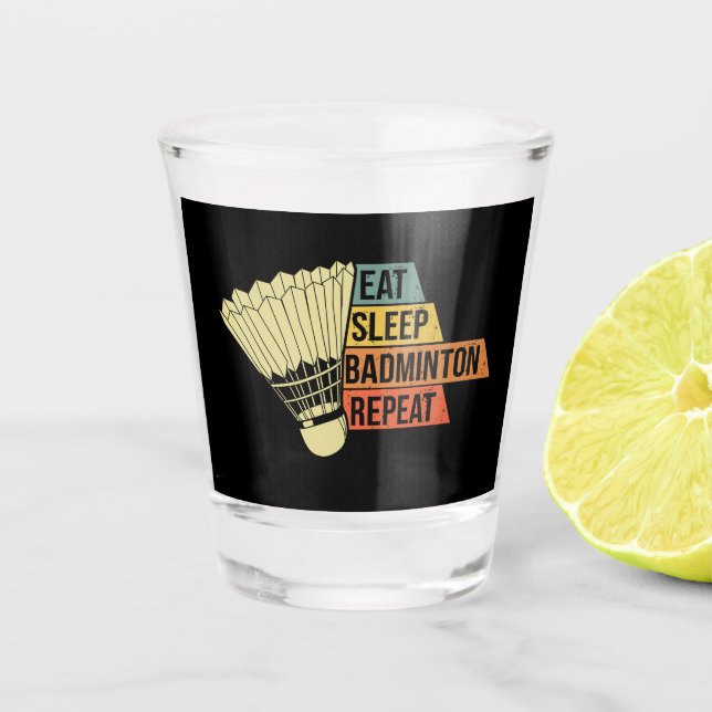 Copo De Shot Badminton Retro Vintage (Frente)