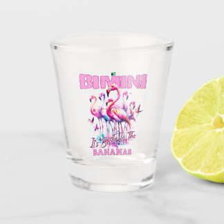 Copo De Shot Bahamas Souvenir Gift: Bimini Bahamas Flamingo