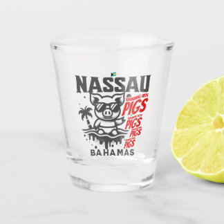 Copo De Shot Bahamas Souvenir Presente: Nassau Bahamas Nadando 