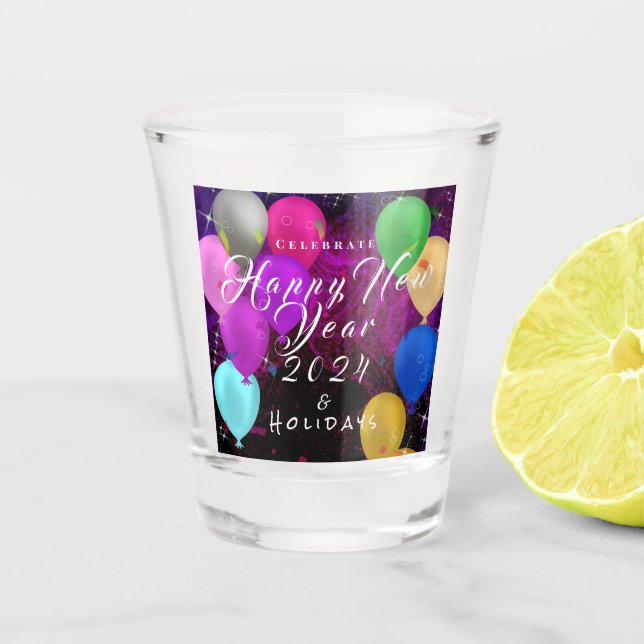 Copo De Shot Balão feliz ano novo (Frente)