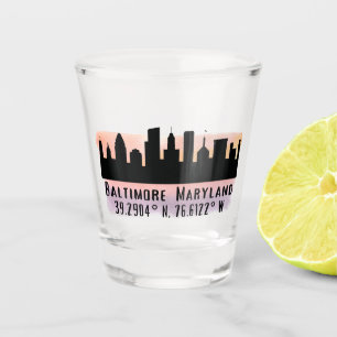 Copo De Shot Baltimore Skyline Latitude e Longitude