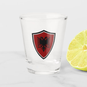 Copo De Shot Bandeira albanesa