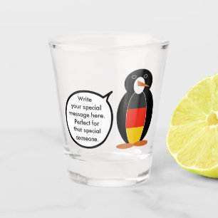 Copo De Shot Bandeira alemã Ms Penguin Personalizada Falando