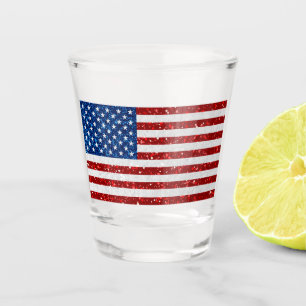Copo De Shot Bandeira Americana de 4 de julho