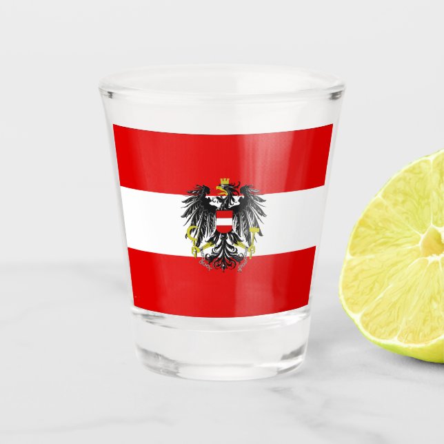 Copo De Shot Bandeira austríaca (Frente)