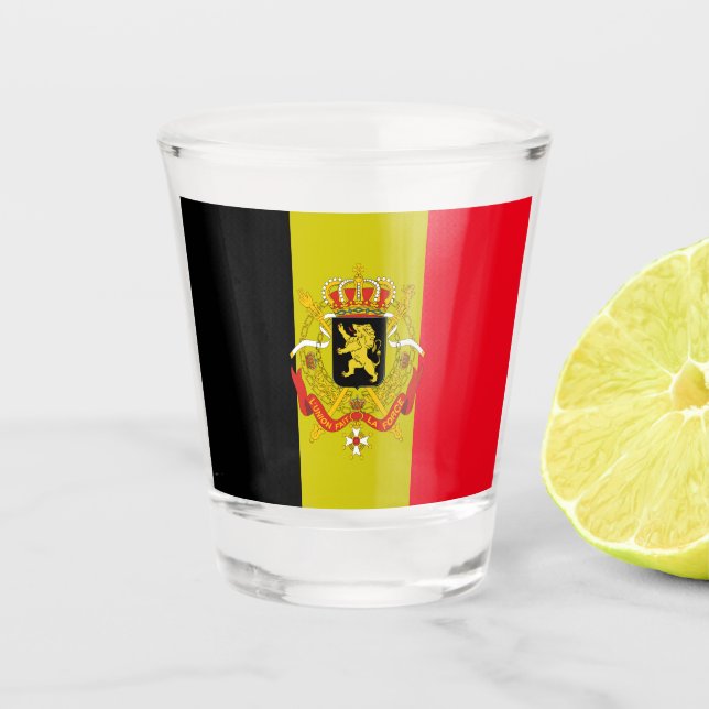 Copo De Shot Bandeira belga (Frente)