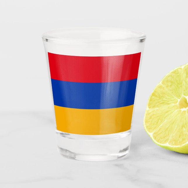 Copo De Shot Bandeira da Armênia (Frente)