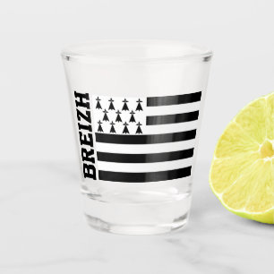 Copo De Shot Bandeira da Bretanha, França