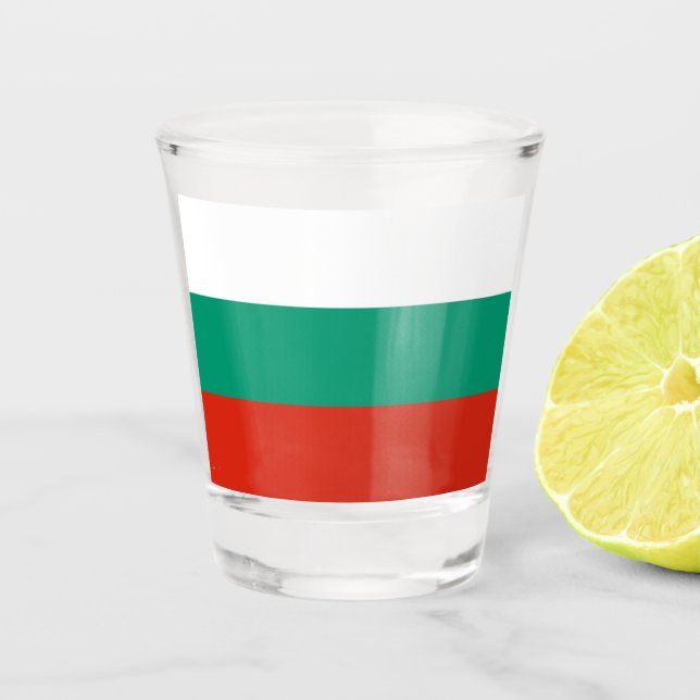 Copo De Shot Bandeira da Bulgária (Frente)
