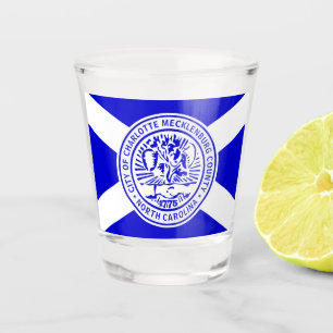 Copo De Shot Bandeira da cidade de Charlotte