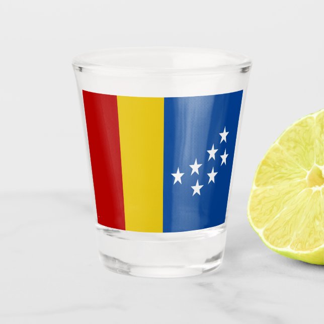 Copo De Shot Bandeira da cidade de Durham (Frente)