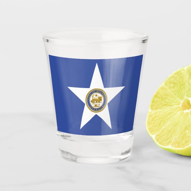 Copo De Shot Bandeira da cidade de Houston (Texas) (Frente)