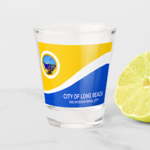 Copo De Shot Bandeira da cidade de Long Beach
